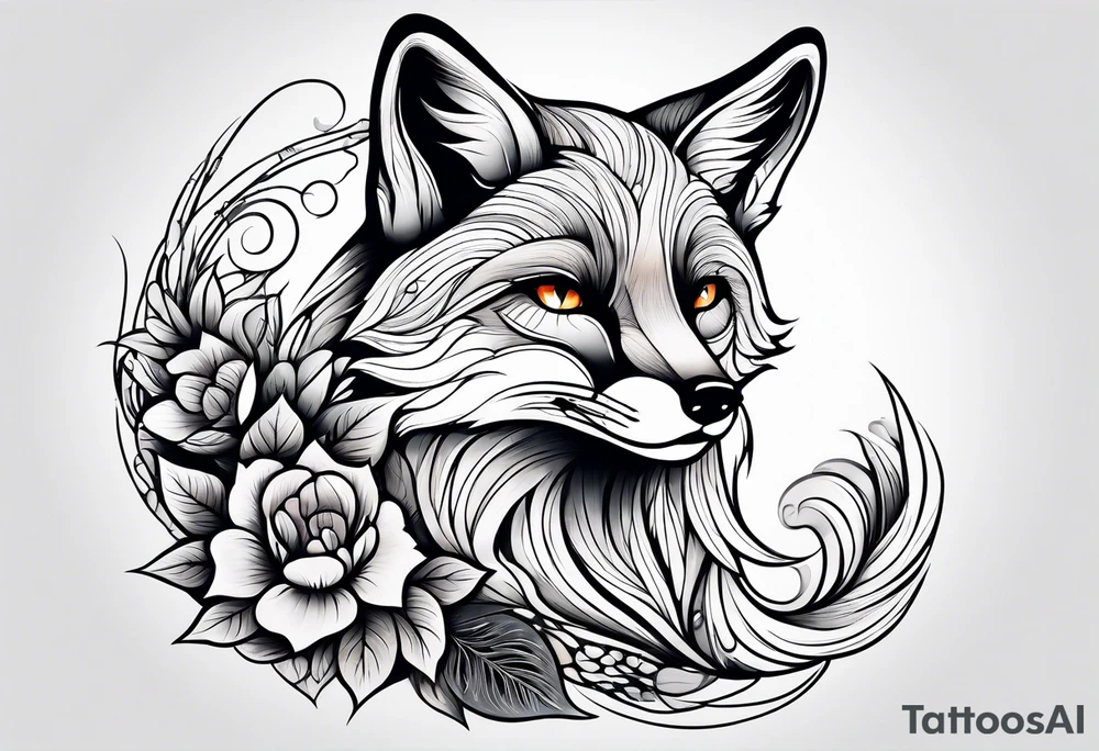 animal fox tattoo idea