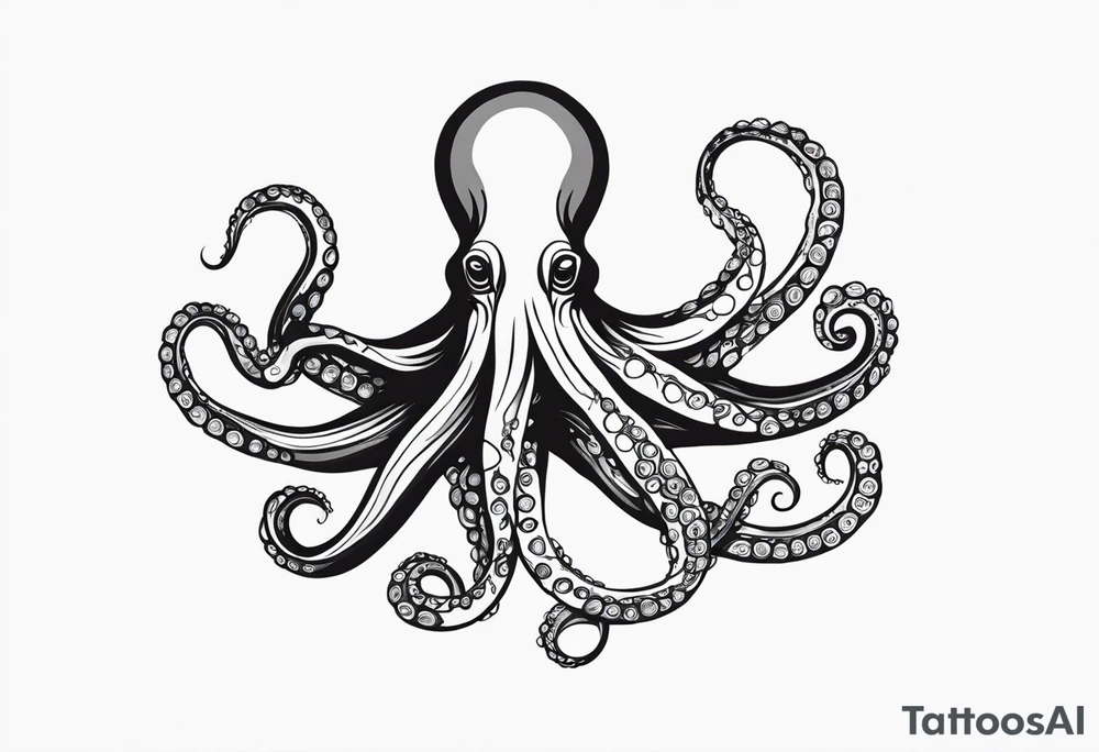 Octopus in sea view upper arm full sleeve tattoo idea