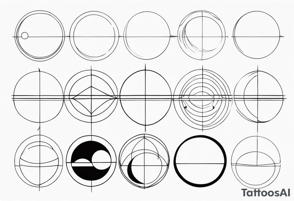 Moon phases tattoo idea