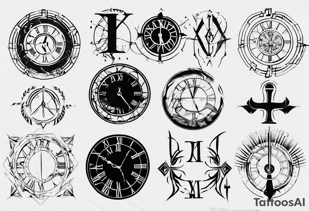 8 of October Roman numerals tattoo idea