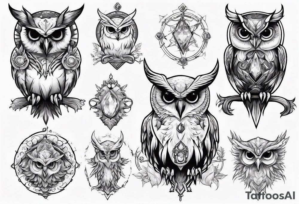 The Demon Owl Stolas, a Prince of Hell who is obsessed with gems, knowledge of astrology and poisonous plants. tattoo idea