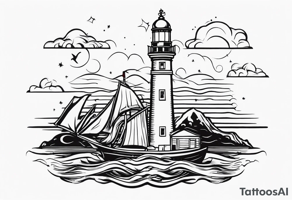 Leuchtturm Stacheldraht tattoo idea