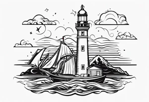 Leuchtturm Stacheldraht tattoo idea