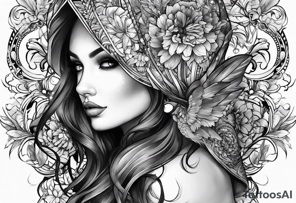full sleeve tattoo from hand to shoulder tattoo idea