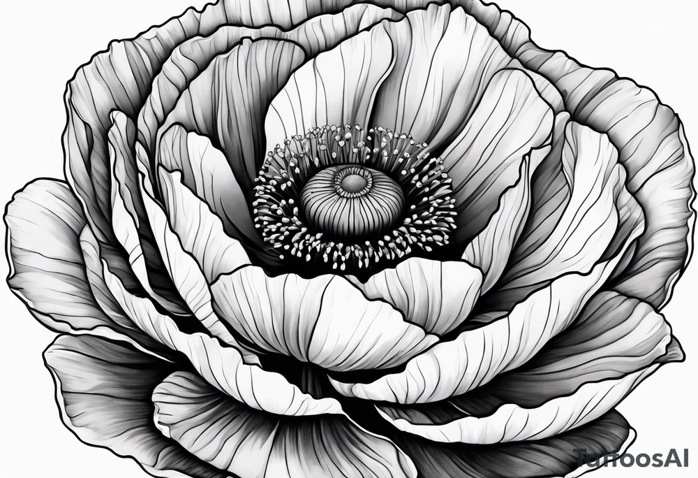 WORLD GLOBE INSIDE A POPPY FLOWER BUD tattoo idea WORLD GLOBE INSIDE A POPPY FLOWER BUD tattoo idea