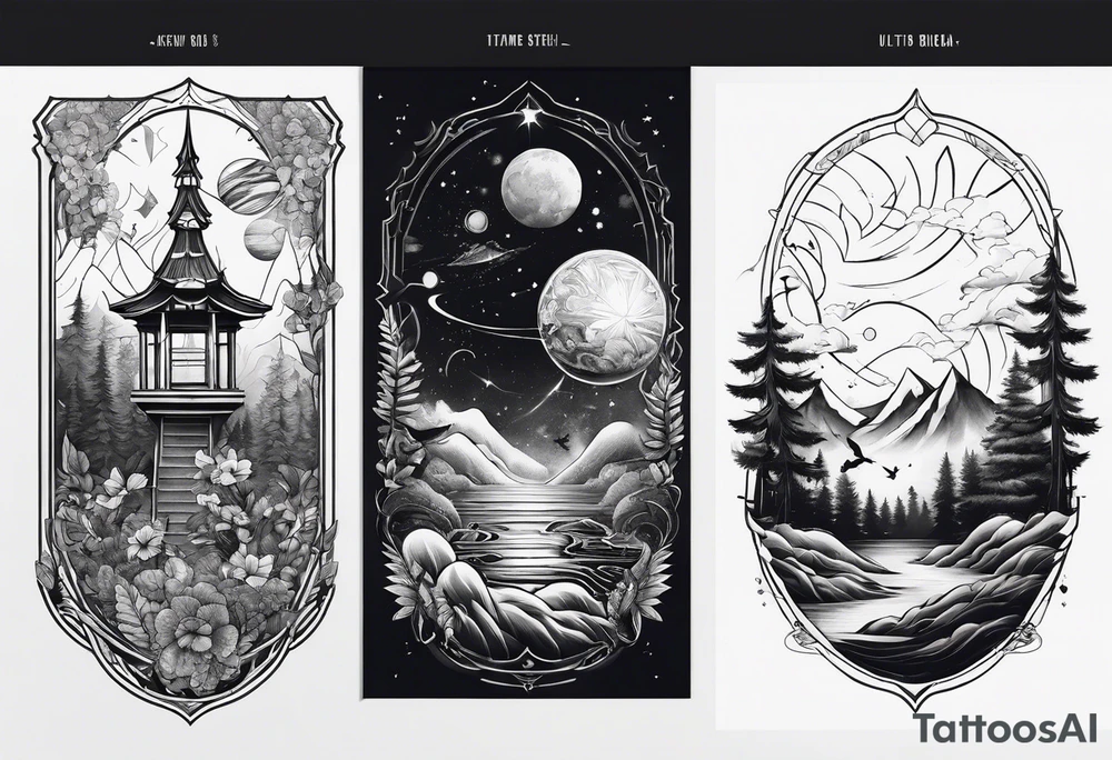 space versus nature tattoo idea