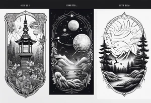 space versus nature tattoo idea