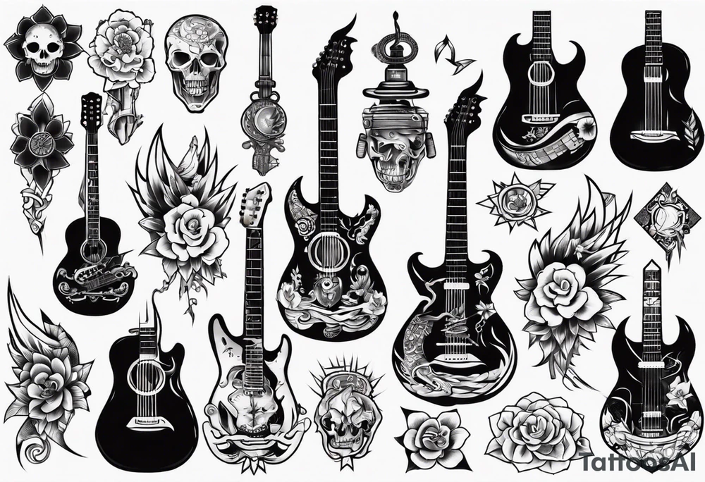 guitar tattoo idea