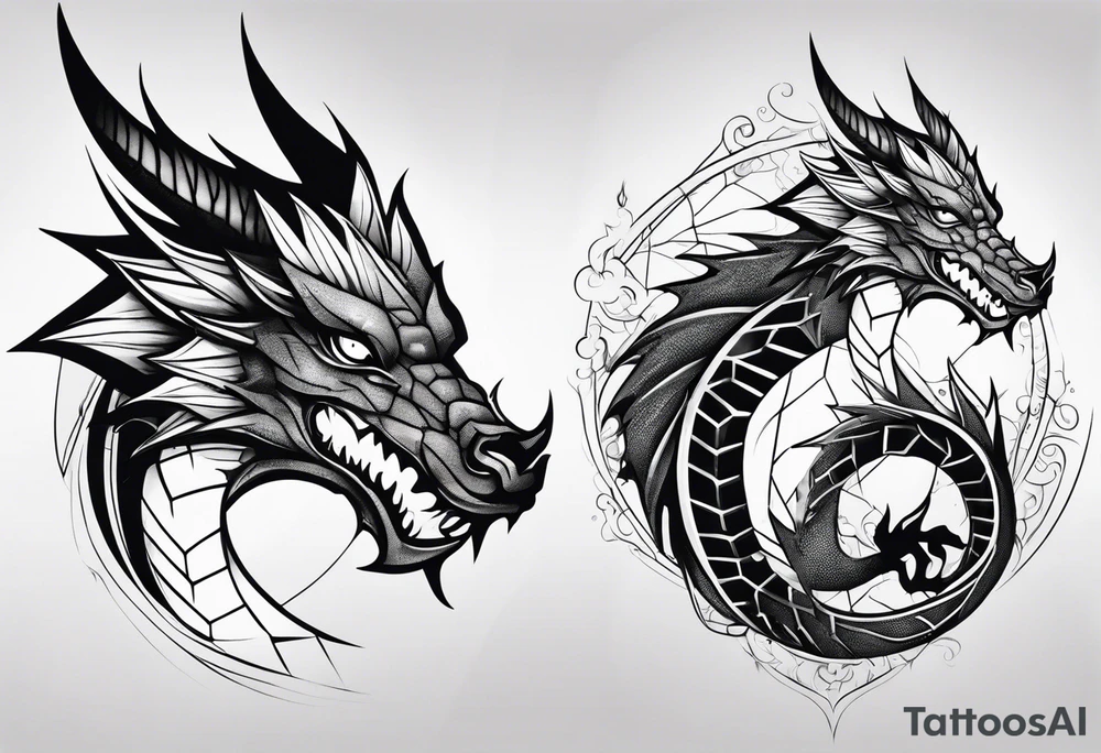 Dragon sleeve tattoo idea