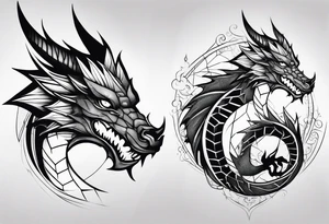 Dragon sleeve tattoo idea