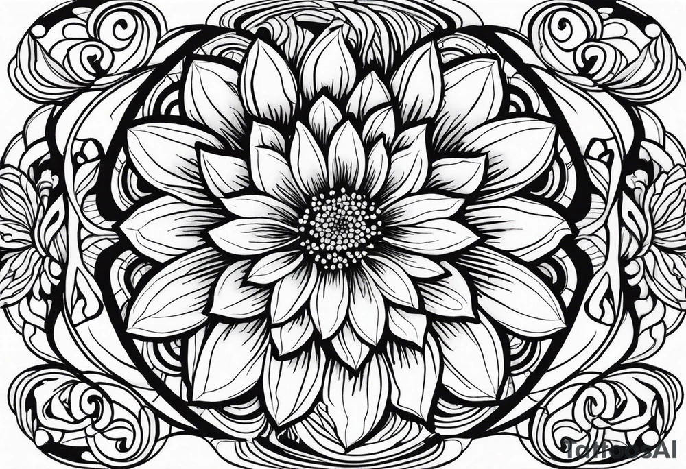 Aster flower, romans 8:18 tattoo idea