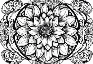 Aster flower, romans 8:18 tattoo idea