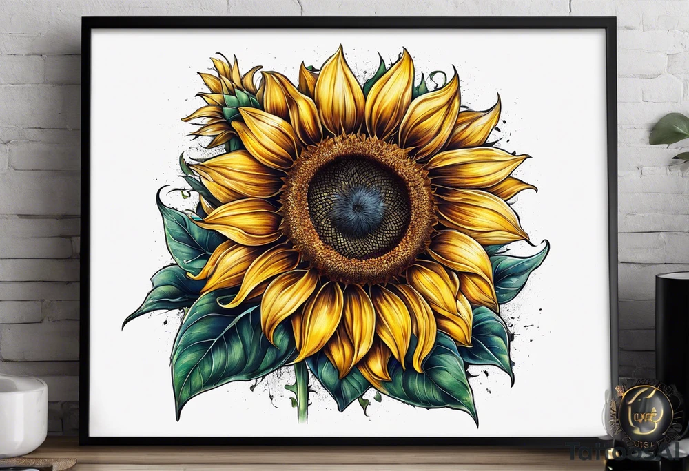 flower, sunflower, tattoo idea
