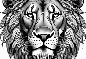 Lion face tattoo idea