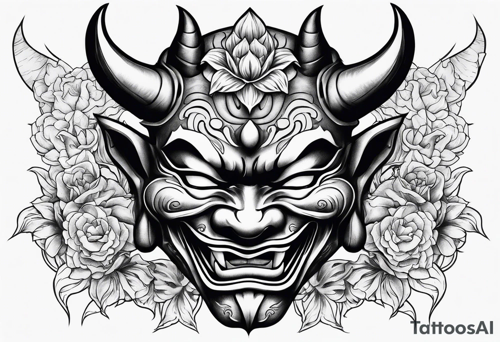 Hannya mask tattoo idea