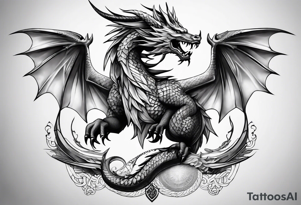 Valhalla dragon tattoo idea
