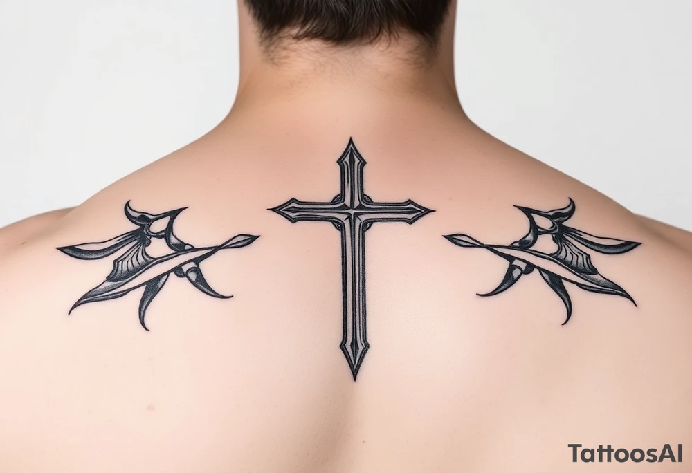 a simple cross tattoo idea