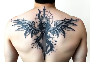 dark soul battlefield+spirit+japan historical+more detailed tattoo idea