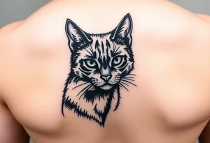 black cat tattoo idea