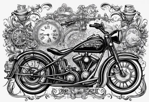 rube goldberg style contraption tattoo idea