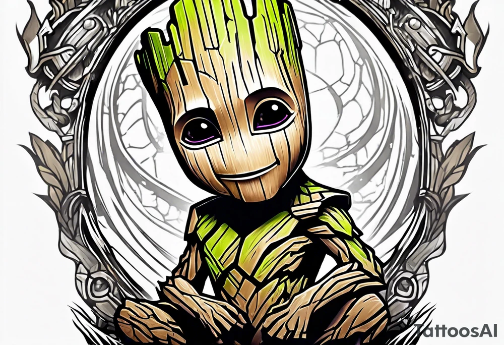 Disney guardians of the galaxy baby groot tattoo idea