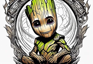 Disney guardians of the galaxy baby groot tattoo idea