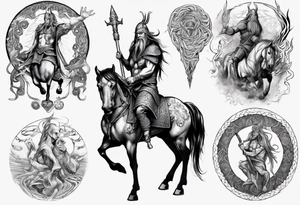 Norse god meili on horse tattoo idea