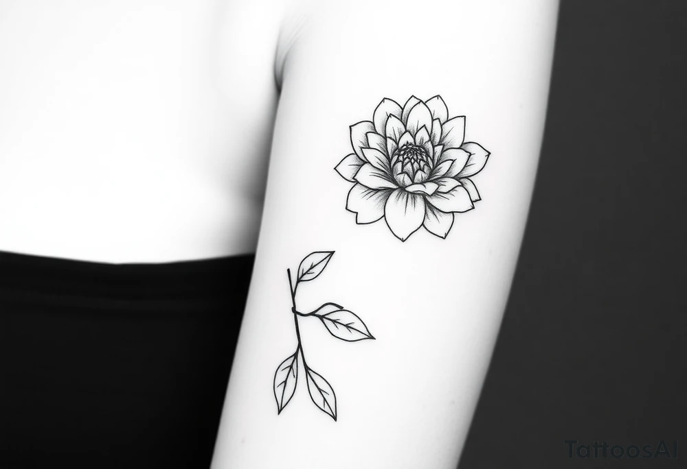 rose and chrysanthemum tattoo idea