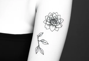 rose and chrysanthemum tattoo idea
