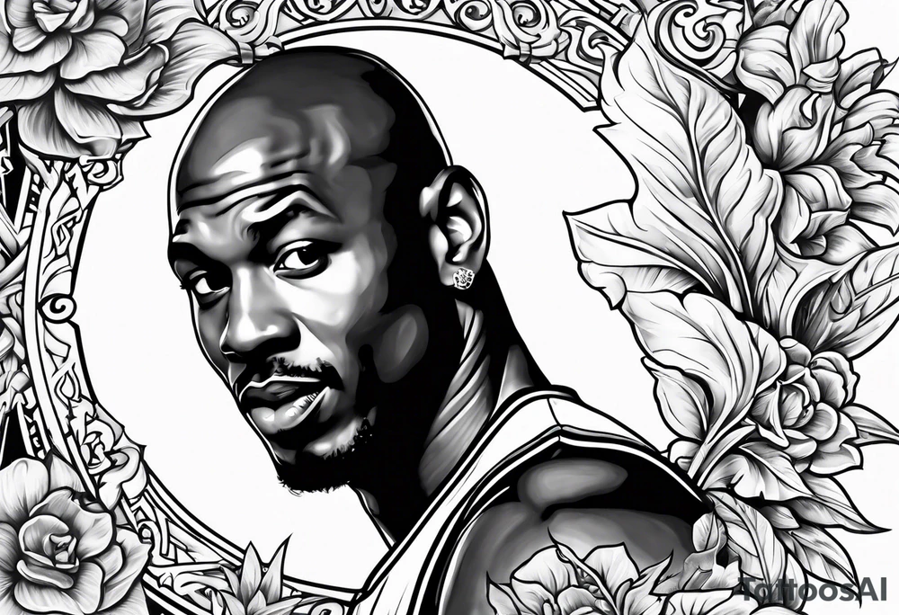 michael jordan tattoo. INlude him sticking his tongue out tattoo idea