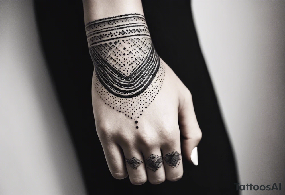 lines on hand tattoo idea