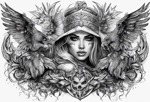 battle between life and death tattoo idea