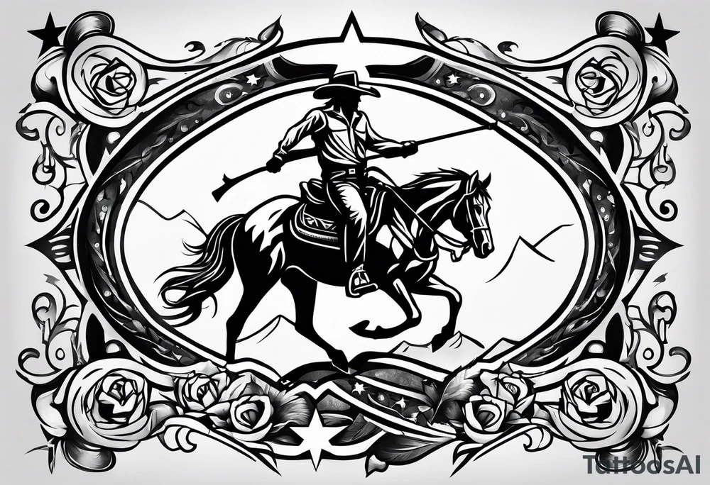 cowboy star tattoo idea