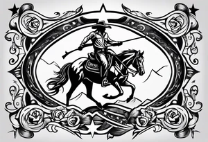 cowboy star tattoo idea