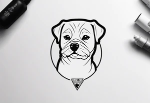 Tattoo of my dog who were a little grumpy, loved the food and the walks in the mountain tattoo idea