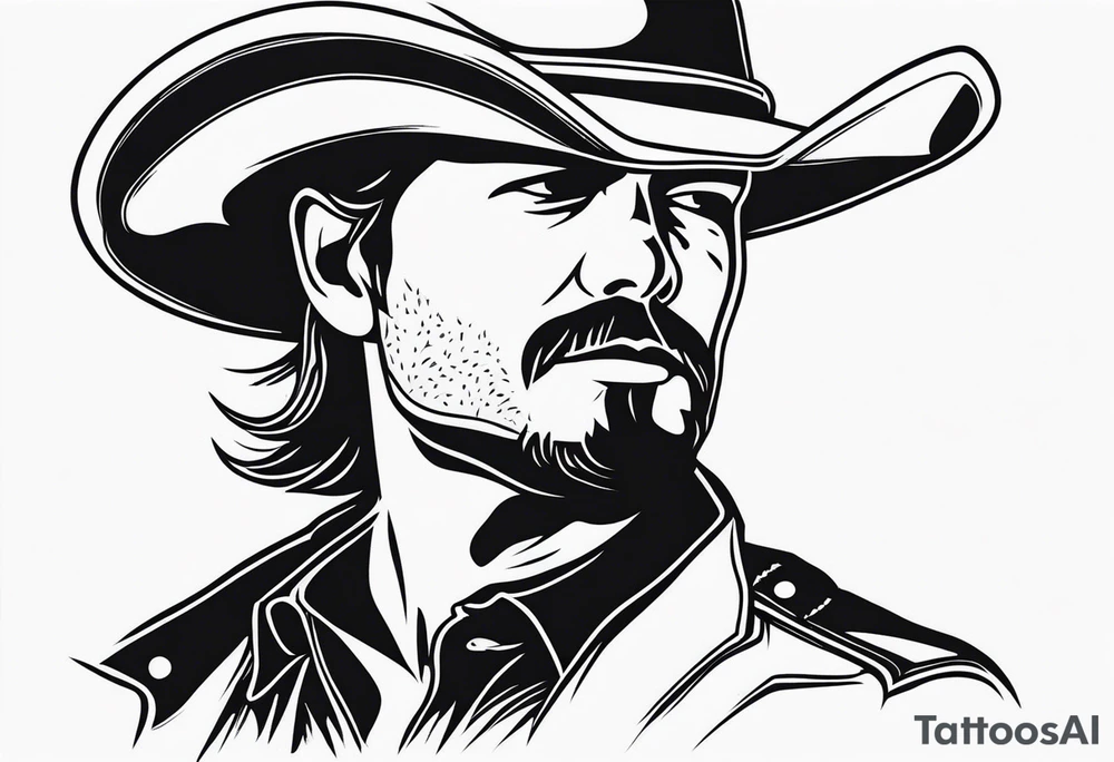Western cowboy tattoo idea