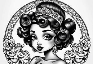 Black betty boop tattoo idea