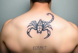 Geometric scorpion simple tattoo idea
