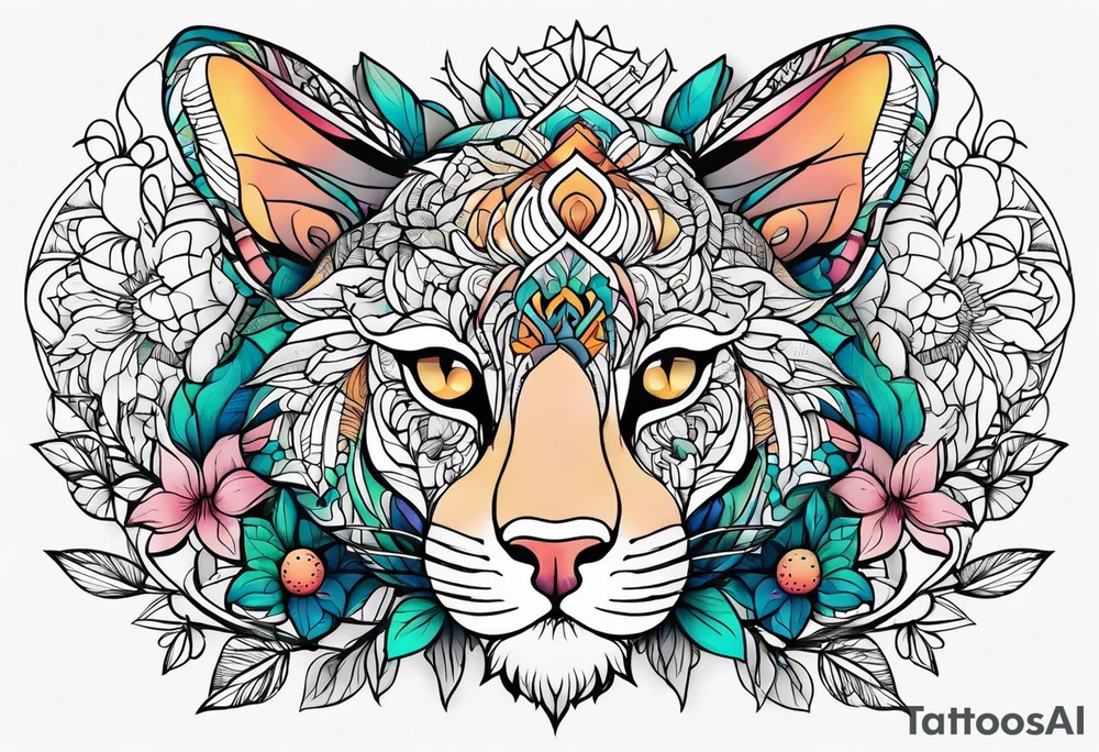 Gentileza mesclada com força e natureza mesclada com espírito viajante tattoo idea