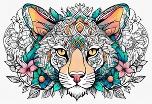 Gentileza mesclada com força e natureza mesclada com espírito viajante tattoo idea