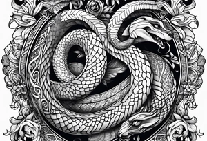 Snake and Goat tattoo idea