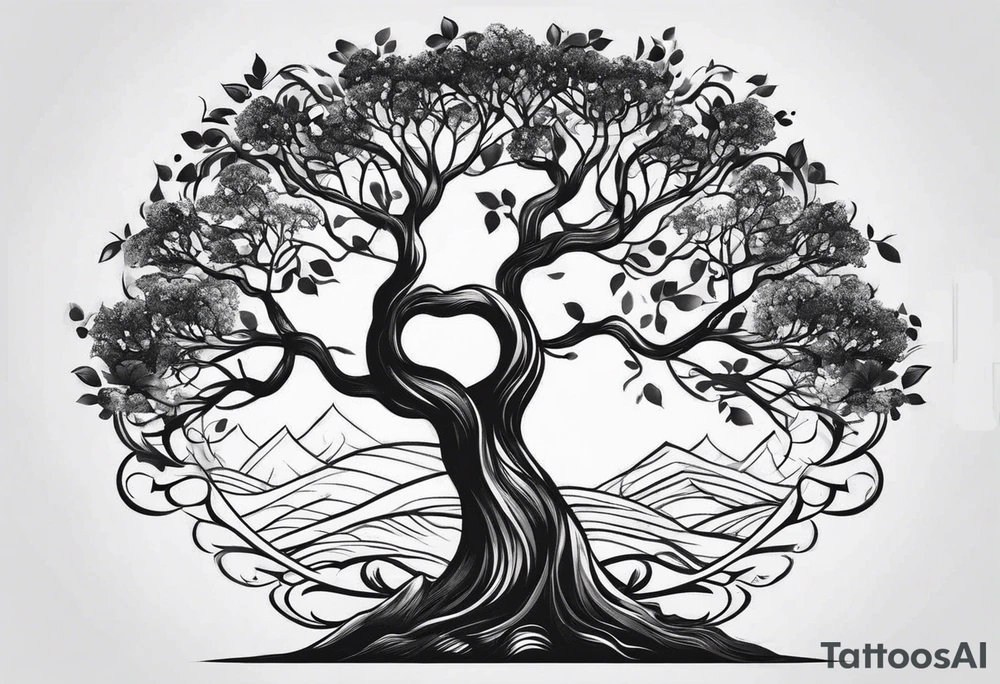 Simple tree tattoo idea