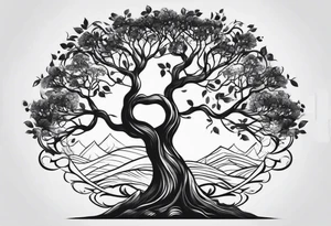 Simple tree tattoo idea