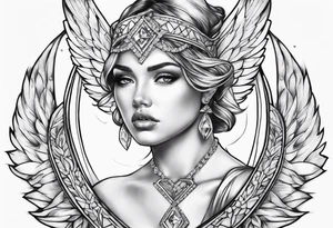 Diamond 
angel tattoo idea