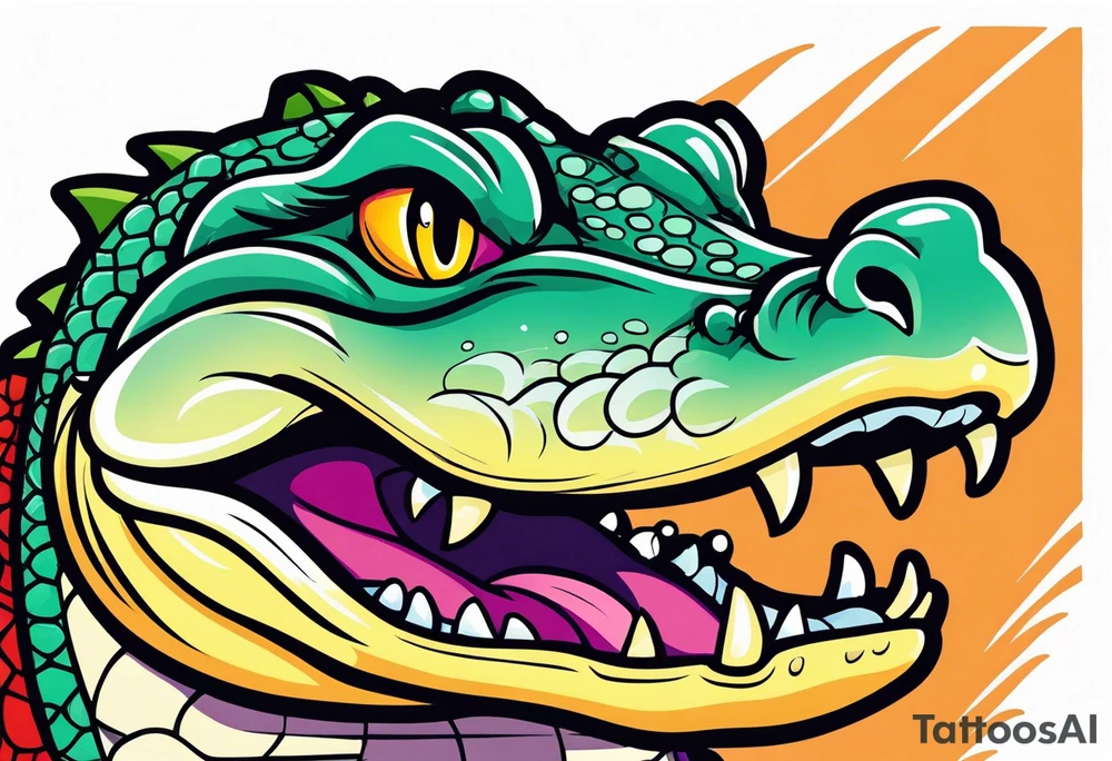 sexy alligator tattoo idea