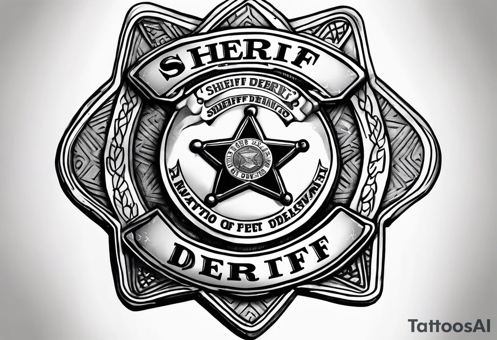 a sheriff department patch tattoo idea