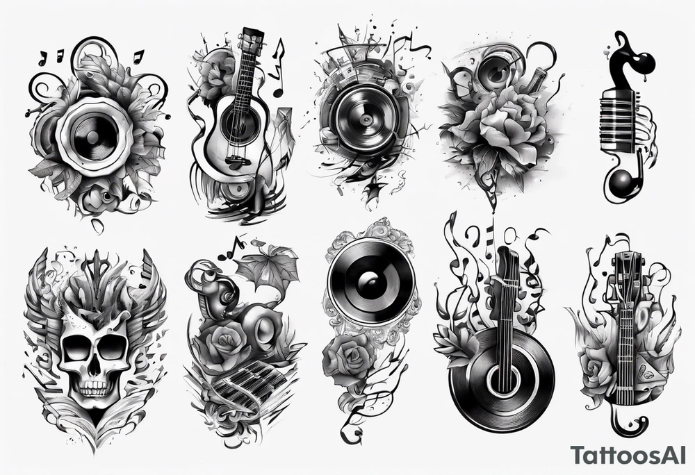 music sound tattoo idea