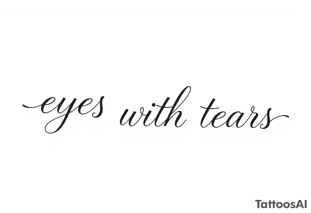 eyes with tears tattoo idea