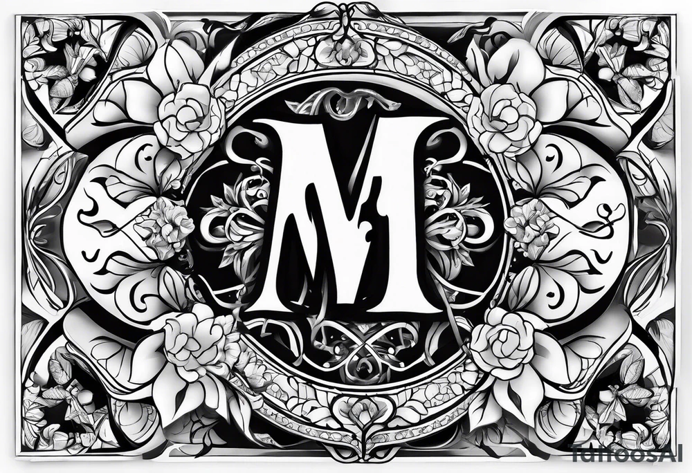 My Wifes Initials MCE 
My Daughter Initials ARE
My Sons Initials CAE tattoo idea