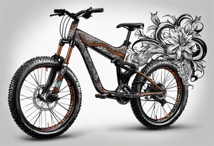 Mountain bike with the frame made of a copperhead body tattoo idea